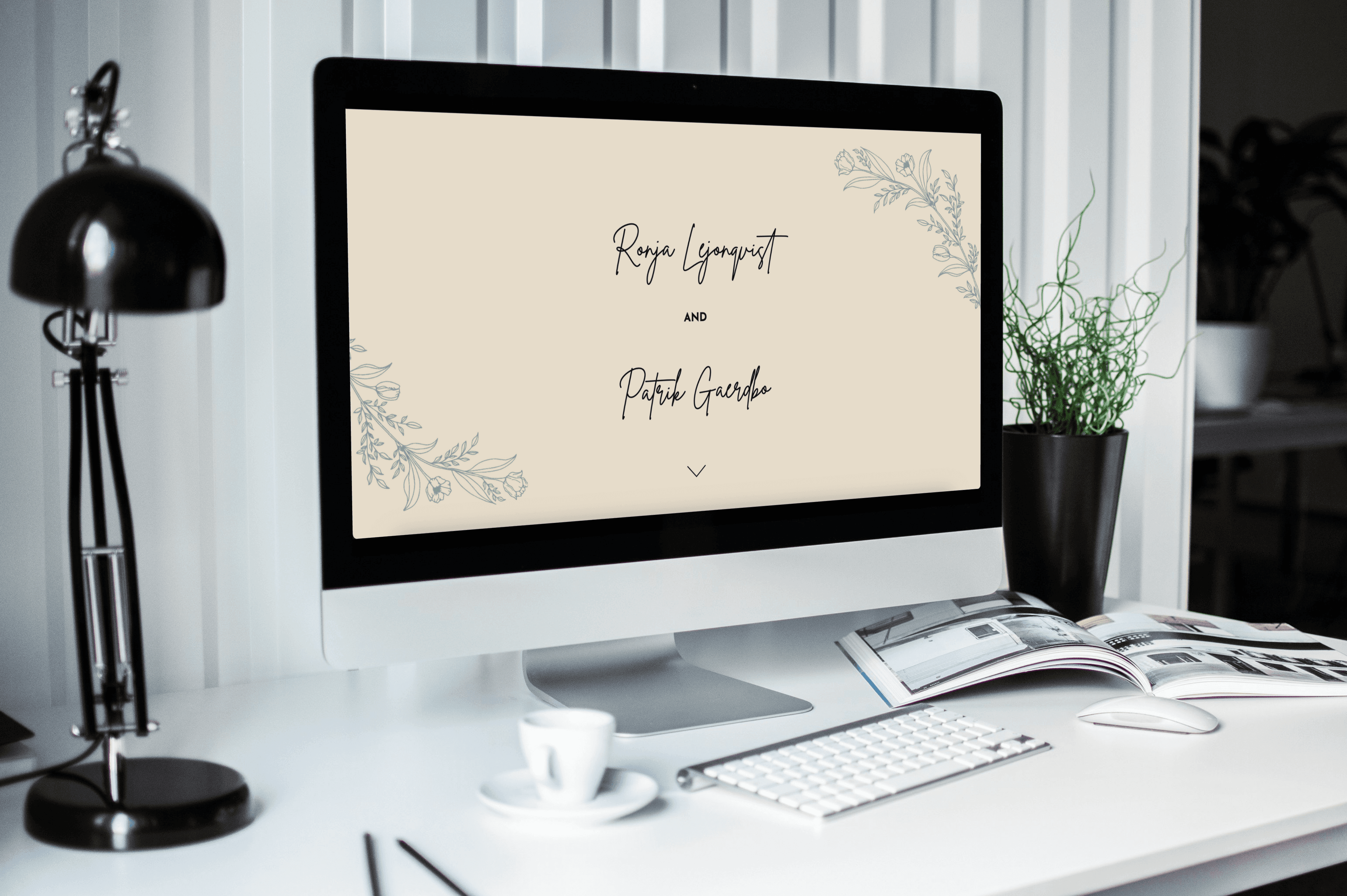 Bröllopshemsida med elegant design och responsiv layout