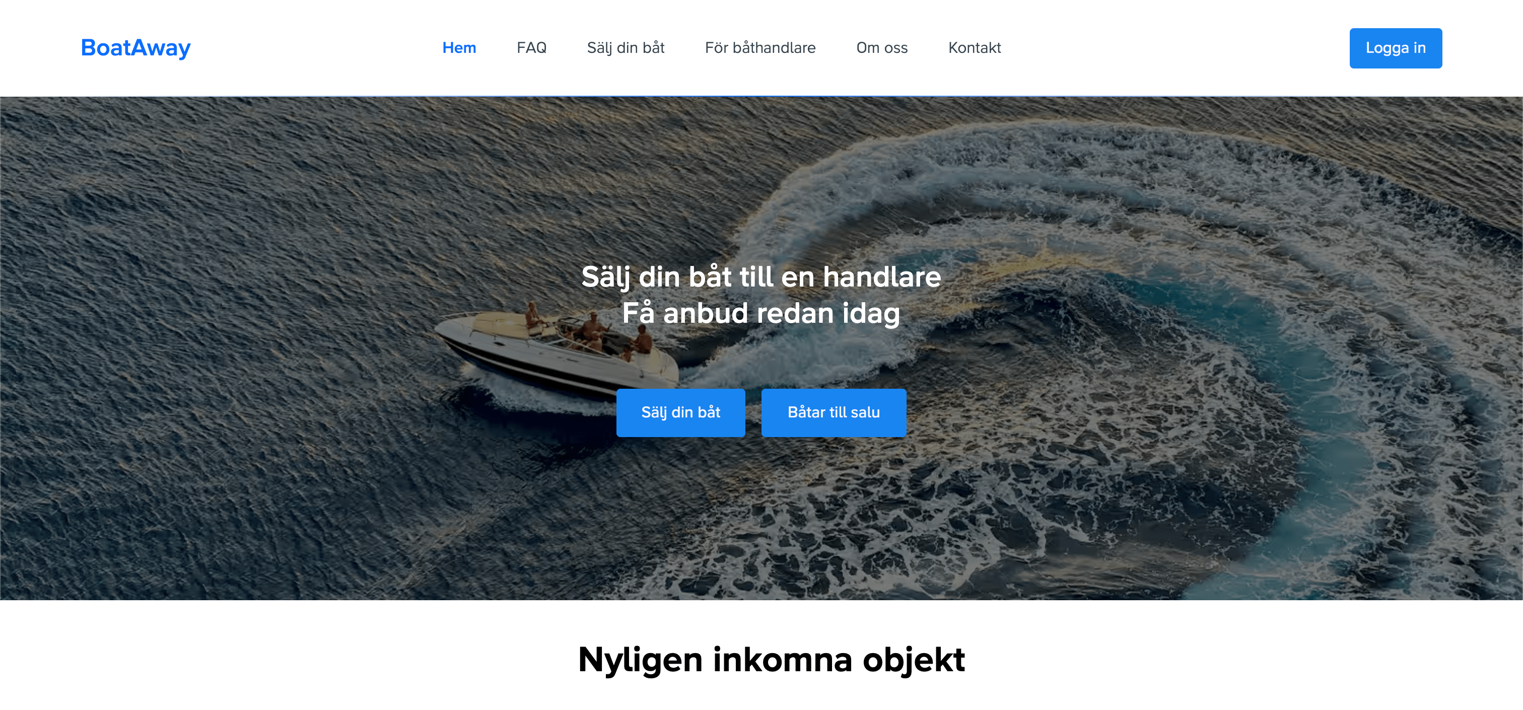 BoatAway marknadsplats för båtförsäljning och båtuthyrning