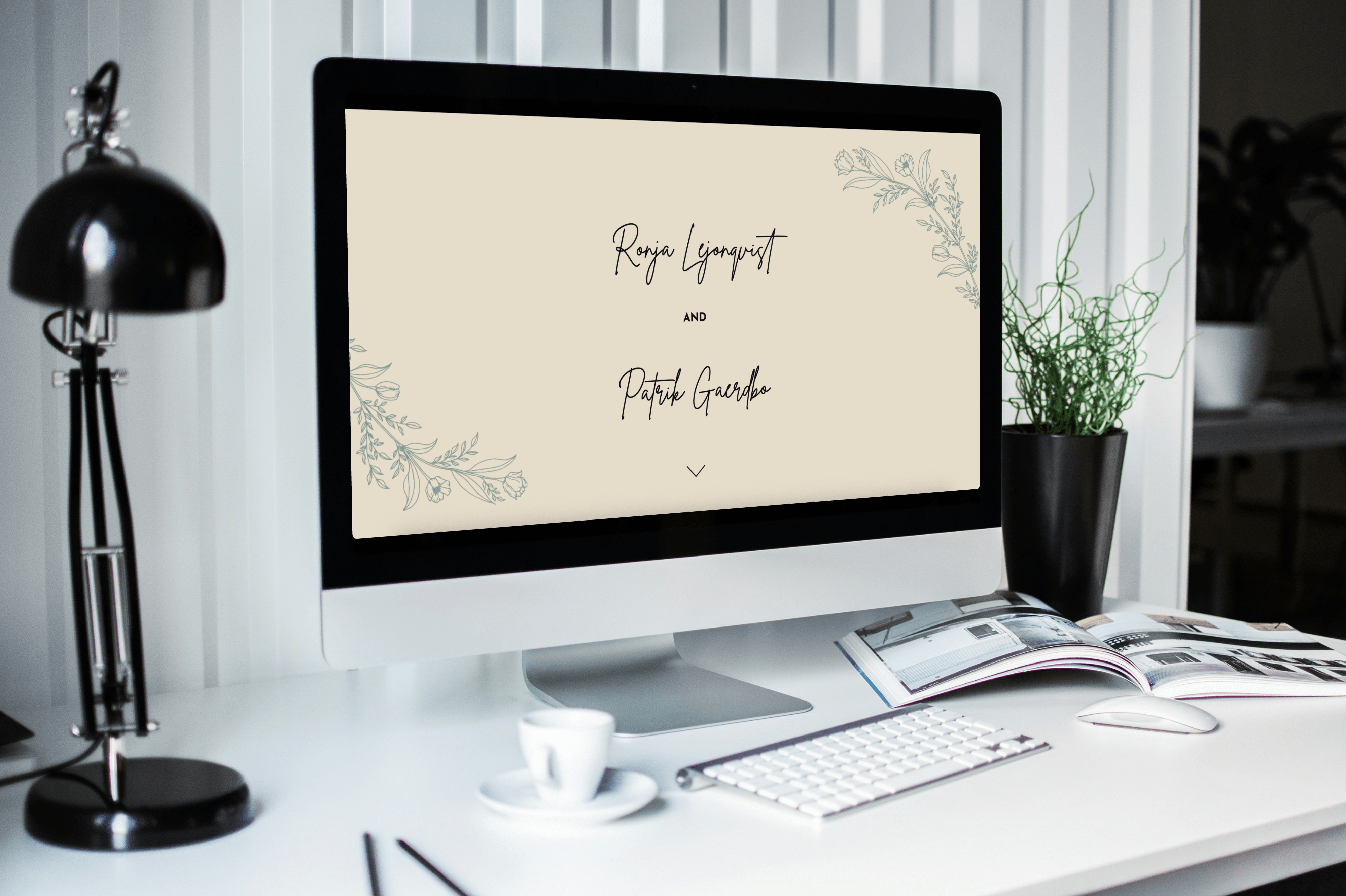 Bröllopshemsida med elegant design och responsiv layout